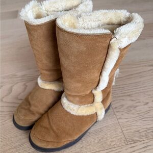 UGG Tan Suede Fur Boots